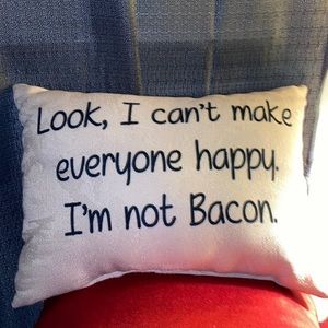 Bacon Accent Pillow 9” x 12”